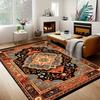 Vintage Persermuster Teppich Wohnzimmer Hochwertig Luxus Retro Teppich Rutschfest Große Fläche Schlafzimmer Dekora Teppich Lounge Matte Waschbar