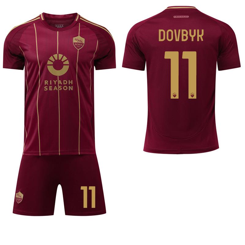 

2425 Rome home court jujube with gold No. 21 Dybala football jersey 11 jersey sports suit adults and children 16