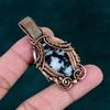 White Buffalo Turquoise Pendant Copper Wire Wearing Pendant Handmade Jewelry Original Gemstone Jewelry Fashionable Pendant Gift for Friend