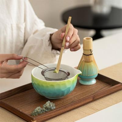 5-teiliges Keramik Japanisches Matcha Tee Set Matcha Schale Bambus Matcha Zubereitungsset Lebensmittelecht Matcha Besen Set Teeliebhaber