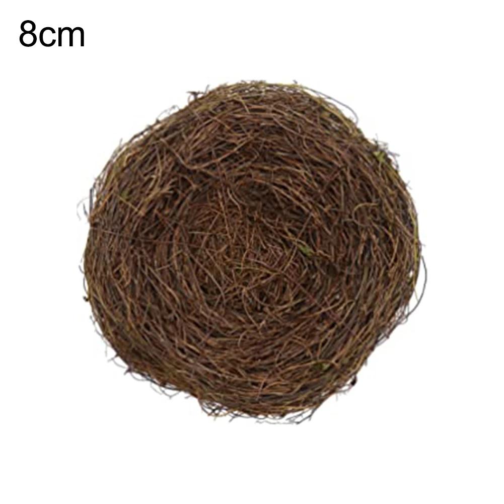 Nature Bird Nest Rattan Birds Nest Handmade Craft Vine Simulation Bird Nest Egg Decor Props Home Garden Window Decoration
