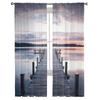 Lake Plank Bridge Clouds Modern Tulle Curtains For Living Room Bedroom Home Kitchen Window Sheer Curtains