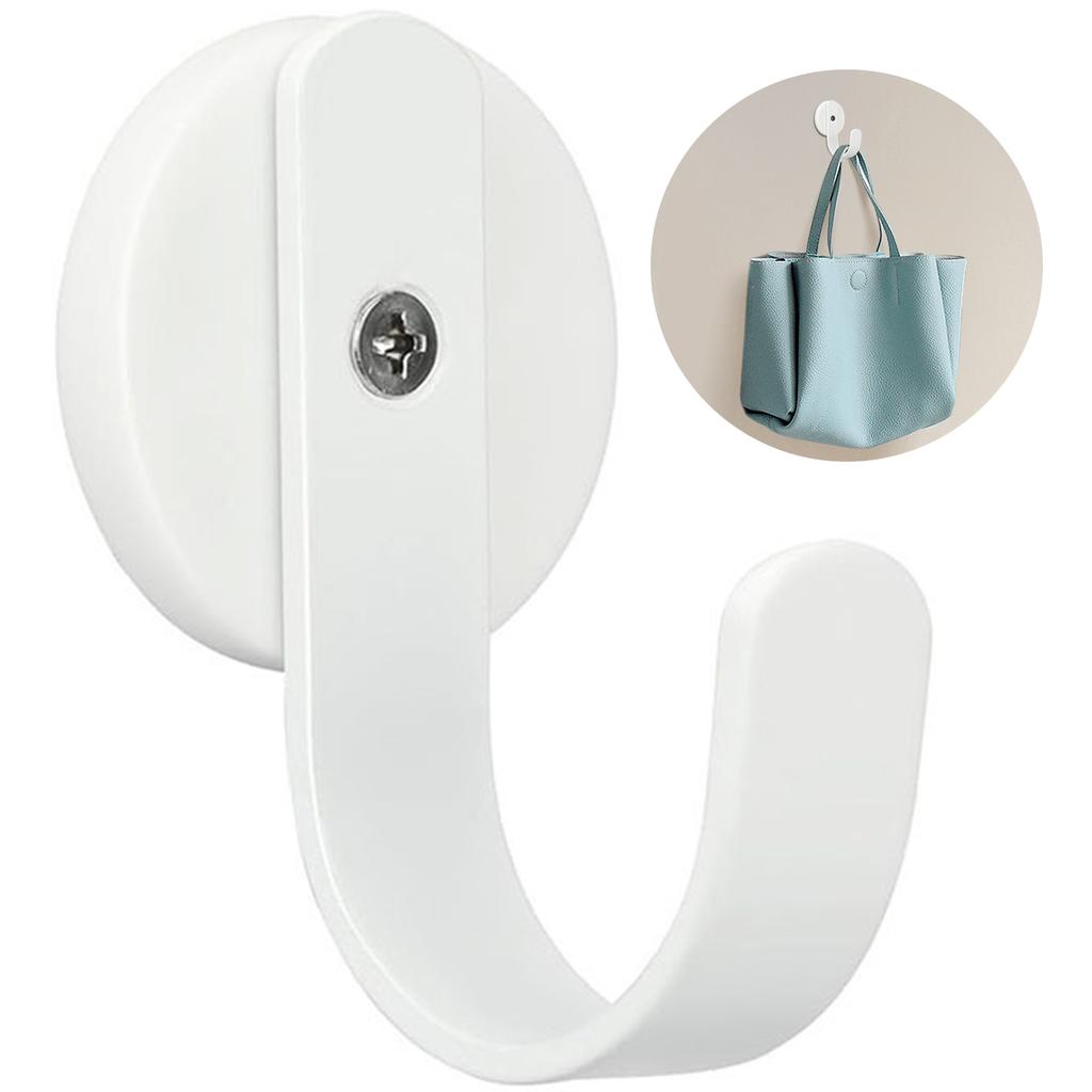 white Metal Magnetic Hooks Cruise Hooks Durable Heavy Duty Kitchen Utensil Hanger for Office Garage Shed Gym Lockers
