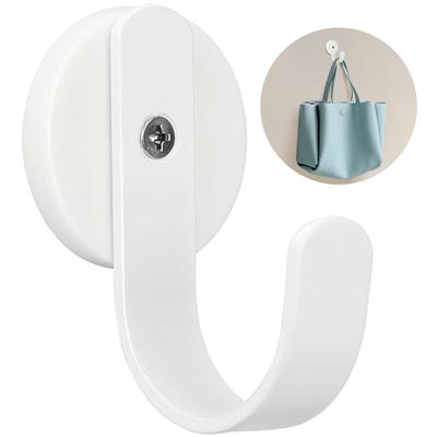 White Metal Magnetic Hooks Cruise Hooks Durable Heavy Duty Kitchen Utensil Hanger for Office Garage Shed Gym Lockers