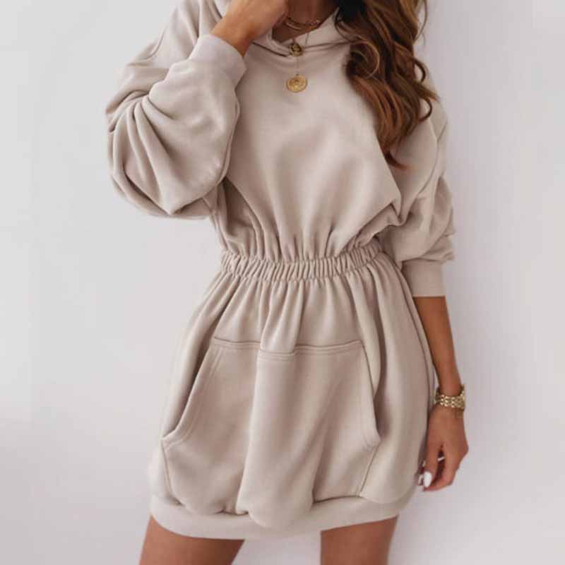 plus size hoodie dress with pockets