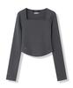 VIVACIOUS Renee Square Neck Slim Long Sleeve - 5Col