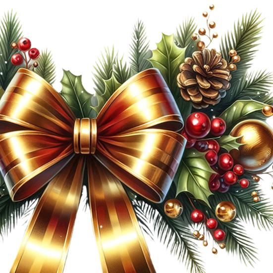 Christmas Stickers Holiday Bow Wreath Decals Removable PVC Stickers for Window Glass Door Holiday Home Decor