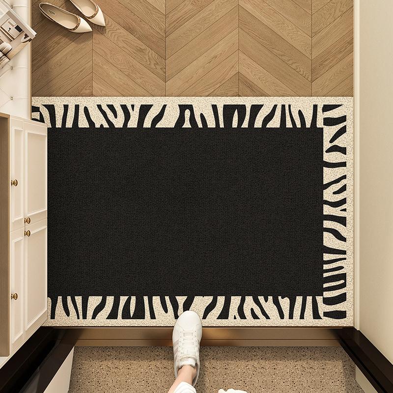 Door Floor Mat American Retro Door Foot Mat, Door Outer Silk Ring Non-Slip Carpet, Scraping Mud And Rubbing Soil Can Be Cut