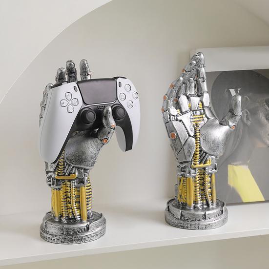 Mechanical Hand Controller Holder Creative Robotic Design Hold Earphones Display Rack for Home Decoration