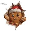 Christmas Classroom Decorations Wall Stickers, 3D Holiday Decals for Living Room Bedroom And Party Home Accents Decor, Removable PVC Festive
