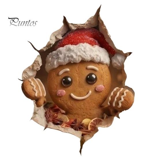 Christmas Classroom Decorations Wall Stickers, 3D Holiday Decals for Living Room Bedroom And Party Home Accents Decor, Removable PVC Festive
