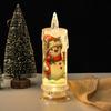 Weihnachts-LED-Flammenlose Kerze Weihnachts Schneemann Weihnachtsmann Rentier Flackernde Künstliche Stumpenkerzen für Feiertags-Heimdekoration