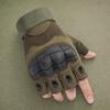 Custom Logo  Fingerless Palm Padded Anti-Slip Half Finger Gloves for Motorcycle Work Paintball Men