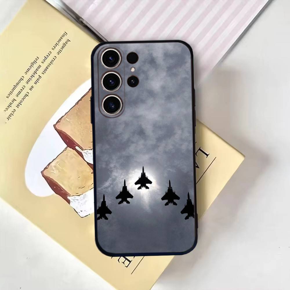 Aircraft Helicopter plane Phone Case For SamsungS25,24,21,22,23,30,Ultra,20,Plus,Fe,Lite,Note,10,9,Soft Black Cover