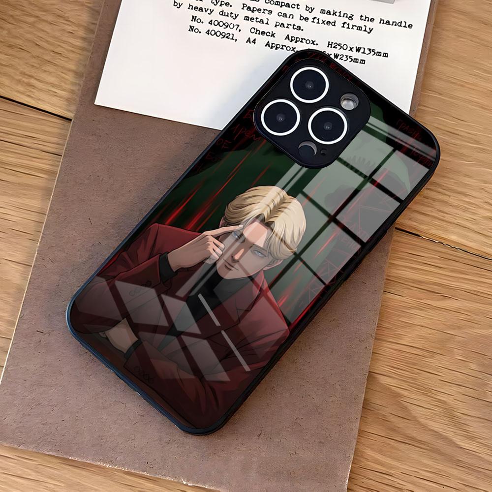 N-Naoki Urasawa S Monster Phone Case For IPhone 17 Air 16 E Pro Max 15 14 13 Mini 12 Pro 11 Max Plus Black Glass Cover