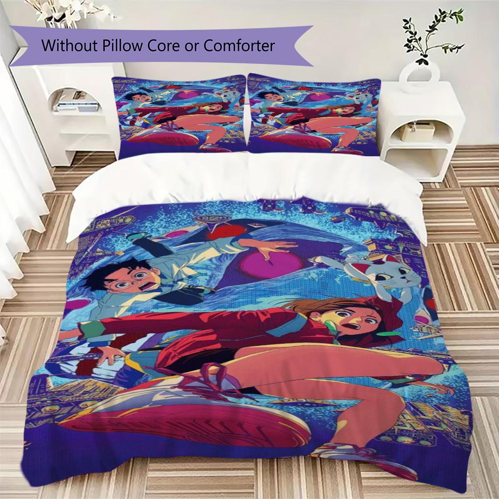 Dandadan Pattern Bedding,Quilt Set Quilt Cover Pillowcase Home Birthday Gift(1 * duvet cover + 2 * pillowcase, without core)_lx