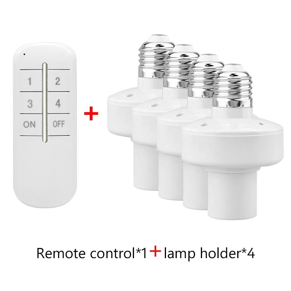 Wireless Remote Control E27 Light Socket Lamp Holder 20M Range For LED Bulbs Lamp Socket Wireless Light Switch Kit AC180-250V