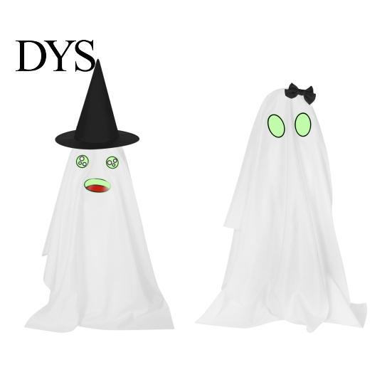 Reusable Holiday Party Supplies Halloween Ghost Decoration, Spooky Outdoor Standing with Glow in Lightweight Festival Home Accents The Dark