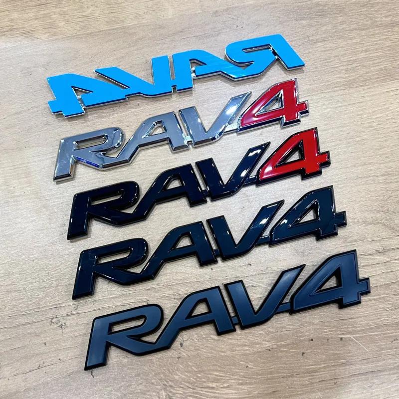 OAOV1 Car Trunk Suitcase Sticker RAV4 Car Logo Is Suitable for Toyota RAV4 Car Decoration Refit Parts Accessory 3D ABS
