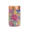 Ceramic Flower Enamel Tea Canister Mini Chinese Style Empty Tea Tin Can Versatile Moisture-proof Tea Packaging Box