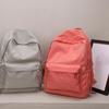 Täglicher Reise-Rucksack mit großer Kapazität, tragbare Schultasche für Damen und Mädchen, einfarbiger Shopping-Rucksack, Nylon-Reißverschluss, Schulter-Rucksack