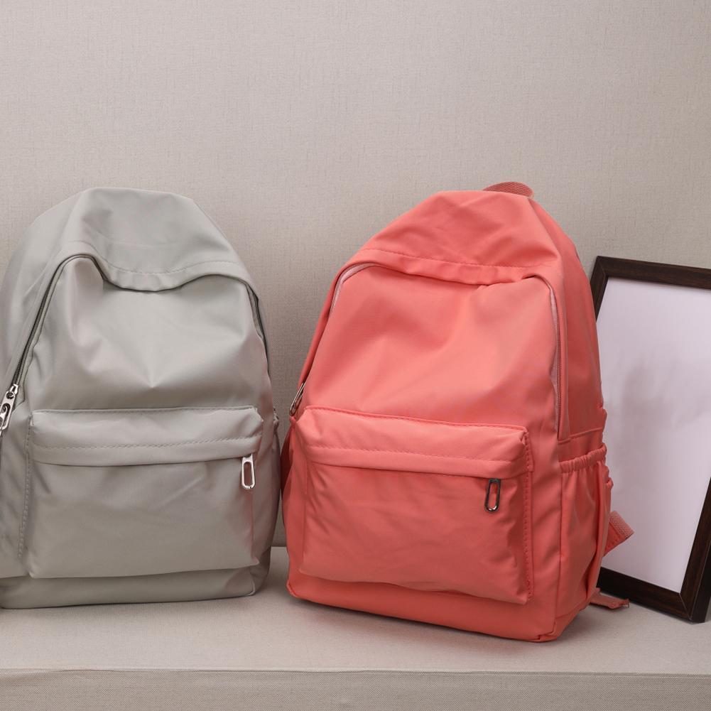 Täglicher Reise-Rucksack mit großer Kapazität, tragbare Schultasche für Damen und Mädchen, einfarbiger Shopping-Rucksack, Nylon-Reißverschluss, Schulter-Rucksack