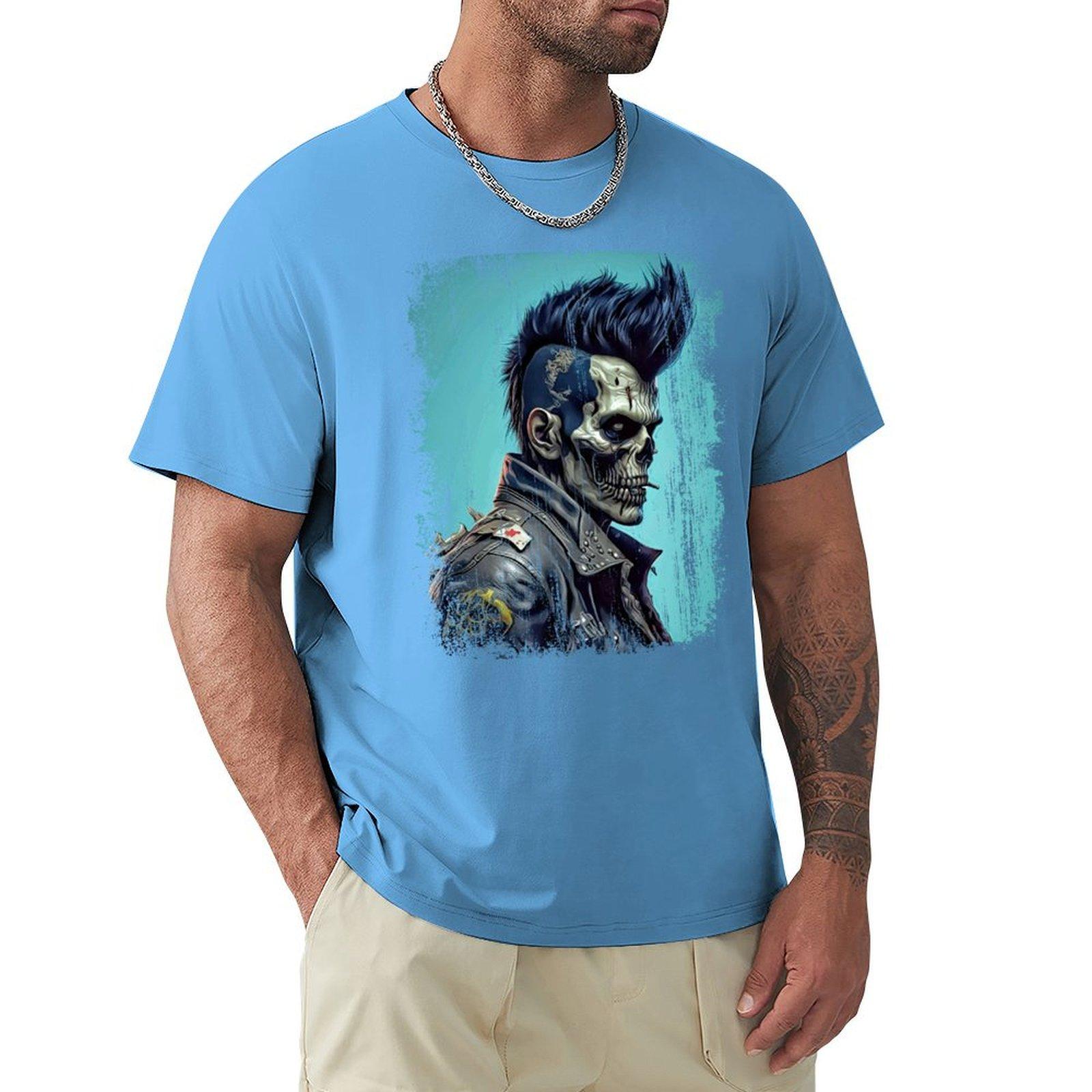 Apocalyptic Rock n Roll Zombie T-Shirt summer clothes vintage anime shirt cheap stuff mens champion t shirts S