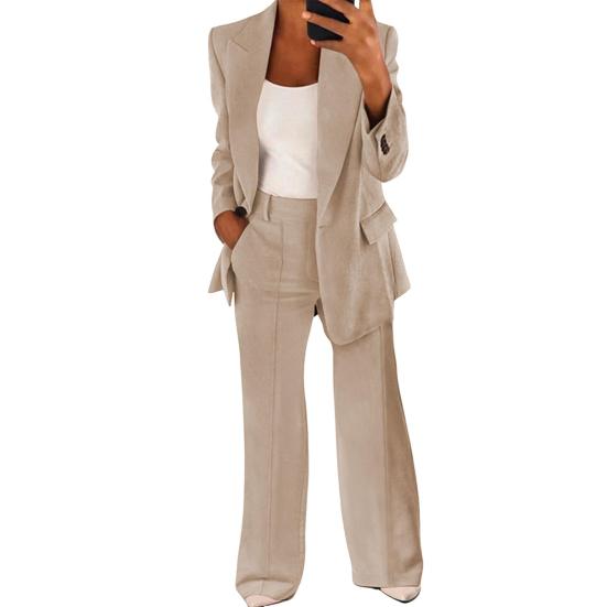 Women's Suit Pants Set Dressy One Pants Business Set Formal Two