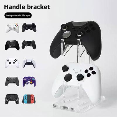 Dual Game Controller Holder Acrylic Gamepad Display Support for Switch Pro/PS5/Xbox Series X/PS4 Joystick Rack Stand