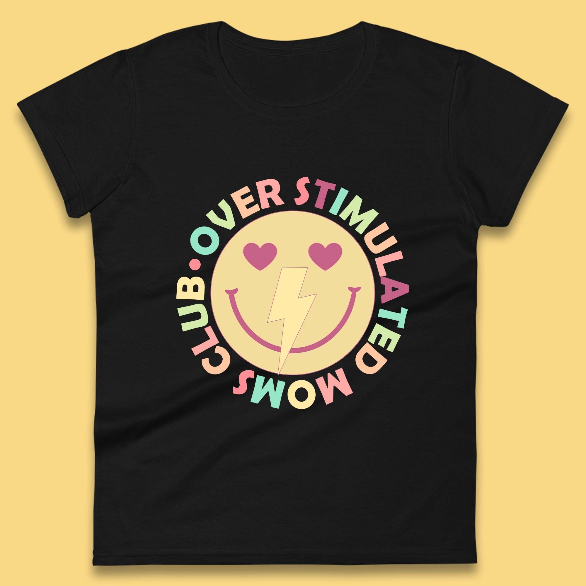 

Over Stimulated Moms Club Womens T-Shirt Mens Tops Tees Unisex XL