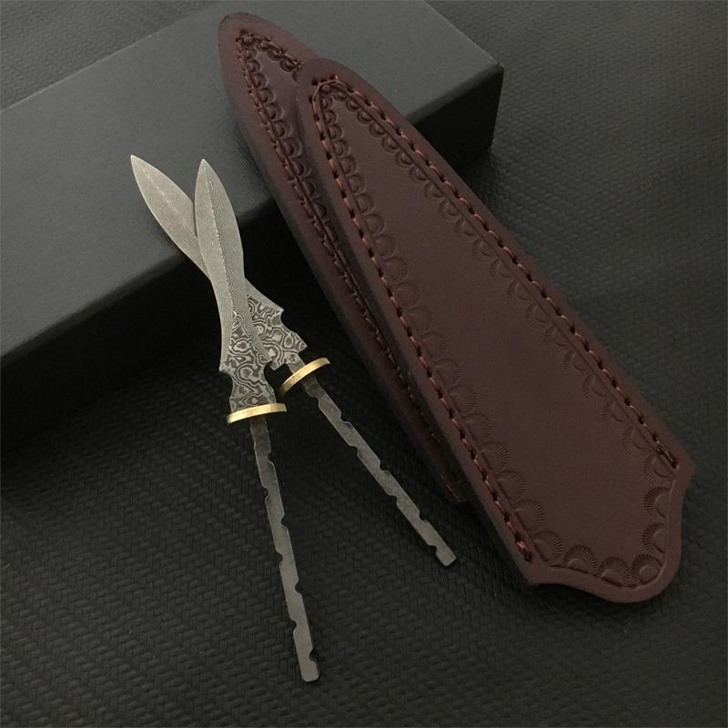 Dropshipping Lama di Acciaio di Damasco Reale per Tè Pu 'er Aghi per Tè Pu 'er Materiali per Fai da Te Coltello Fatto a Mano per la Casa Accessori Grezzi