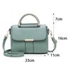 Small PU Leather Handbag Solid Color Adjustable Casual Tote Shoulder Strap Square Shoulder Bag Lady