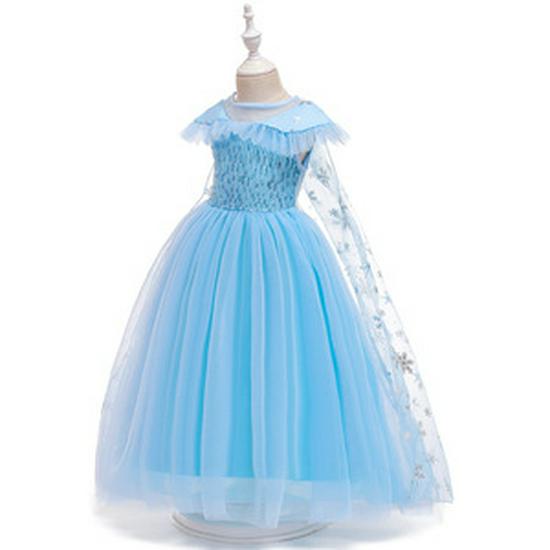 Baby Girl's Feather Embroidery Princess Dress - First Birthday Party Outfit with Big Bow.