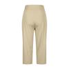 Pantalones de Moda para Mujer de Color Sólido con Bolsillos con Botones y Bajos Divididos Cintura Alta Deportes Yoga Casual Pantalones Recortados