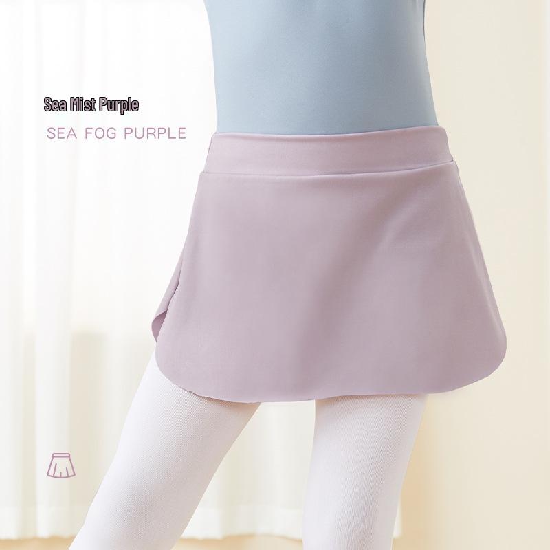 

Kids Ballet Ruffle Dance Skirt - Girls Side Slit Half Skirt with Women s Gauze L (140-160cm)