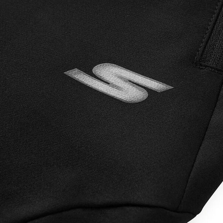 Skechers Comfort Sports Series Solid Color Casual Breathable Versatile Knitted Sports Pants Men Bottoms Carbon-Black P424M005-0018