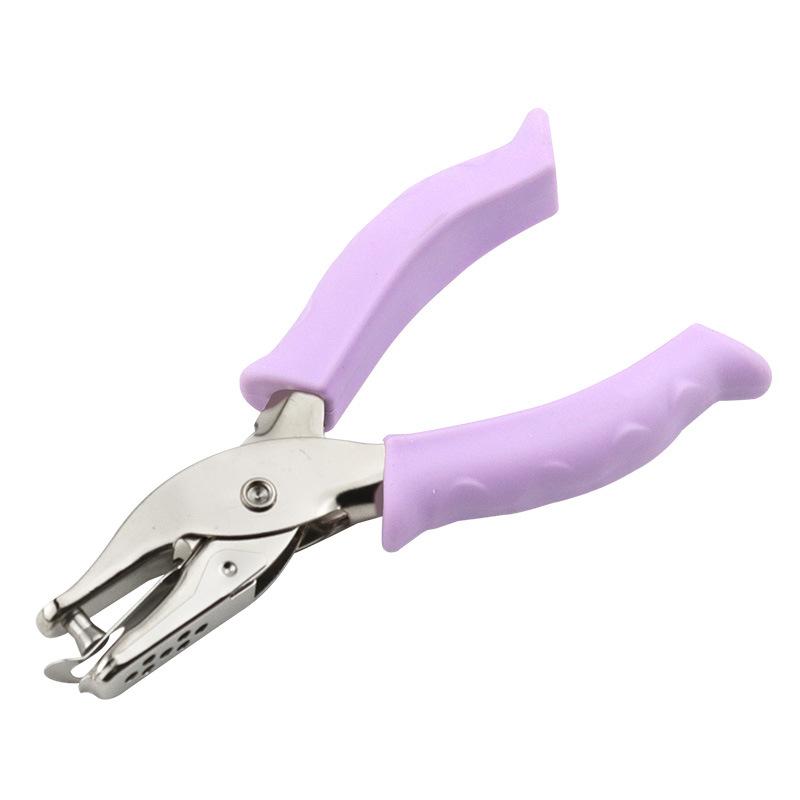 Handheld Single-Hole Puncher Heavy-Duty Paper Punch Tool for Office DIY Card Craft Home Use Compact Manual Hole Punch Stationery