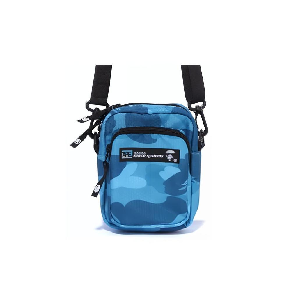 BAPE Honeycomb Camo Mini Shoulder Bag Grey Men Streetwear 1J30-190-006