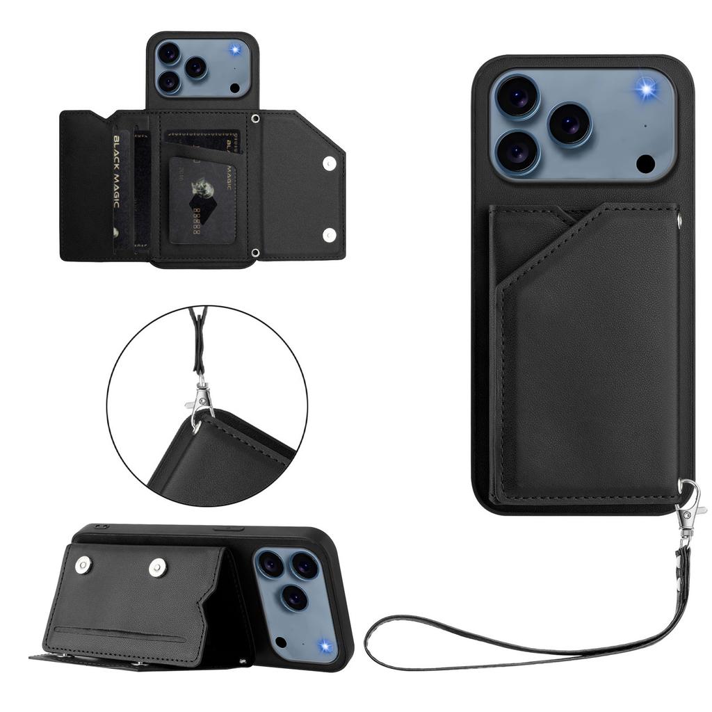 Für iPhone 17 Pro Max Hülle Kartenhalter Ständer Hautgefühl Handyhülle mit Handschlaufe