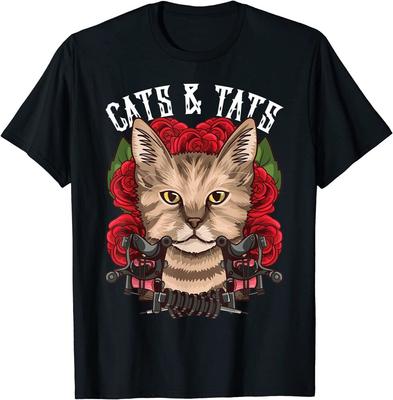 Cute Cats Tattoo Cool Design Great Unisex T-shirt