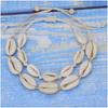 Boho Cowrie Shell Necklace Bracelet Set, Ocean Beach Hawaii Jewelry for Women