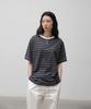 ANOTHER OFFICE WOMEN W. Gusset Stripe Tee (Navy)