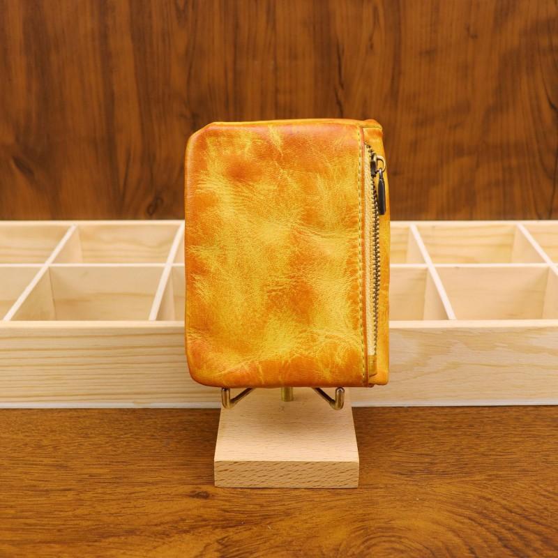 New Genuine Leather Men's Wallet With A Top Layer Hand Polished Retro Style Multiple Card Slots Easy To Carry