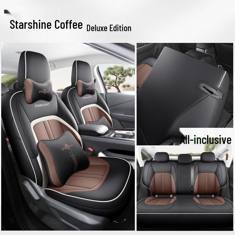 Wuling Xingguang Full Leather Car Seat Cushion - Universal Four-Season Model for Five-Seater