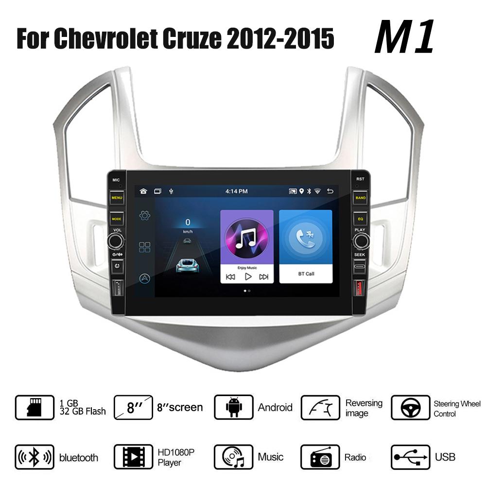 

8-дюймовый 2Din автомобильный радиоприемник для Chevrolet Cruze 2012-2015 с кнопочной ручкой мультимедийный плеер Android GPS-навигация головное устройство 2din 1 + 32 ГБ 1+32GB серебряный