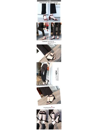 2018 Summer Korean Chunky Heel One-Strap High Heel Sandals for Women, 5cm-7cm