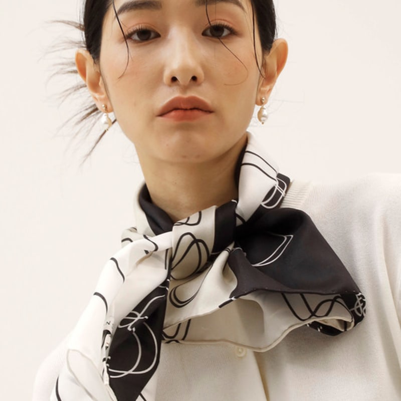 ONSZ Line Drawing Silk Scarf