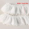 Clothing Accessories White Ruffle Lace Trim Ruffle Design Cotton Lace Fabric Width 7cm Clothes Trimming