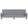 Vidaxl Foldable Sofa With Armrests, Light Gray, Fabric Upholstered