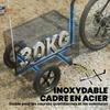 Bike Trailer Cargo Cart, Folding, Plastic Box, 65 L, 145 x 51.5 x 72 cm, Black
